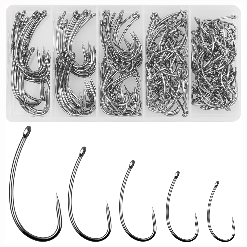 Fishing Hook Barbless - 180 buah Kit kait pancing Barbless