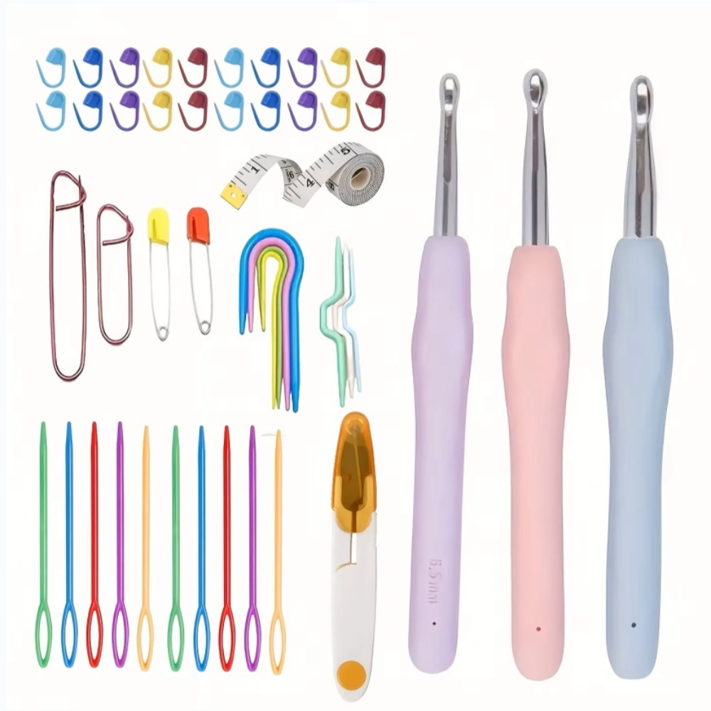 Fishing Hook Size - Set Jarum Rajut Ergonomis Ukuran Besar,
