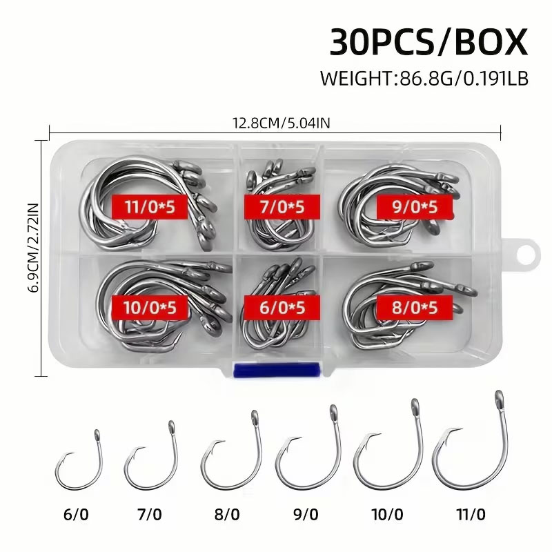 30pcs/kotak Mata Kail Pancing  - Fishing Hook Assortment ulasan dan harga