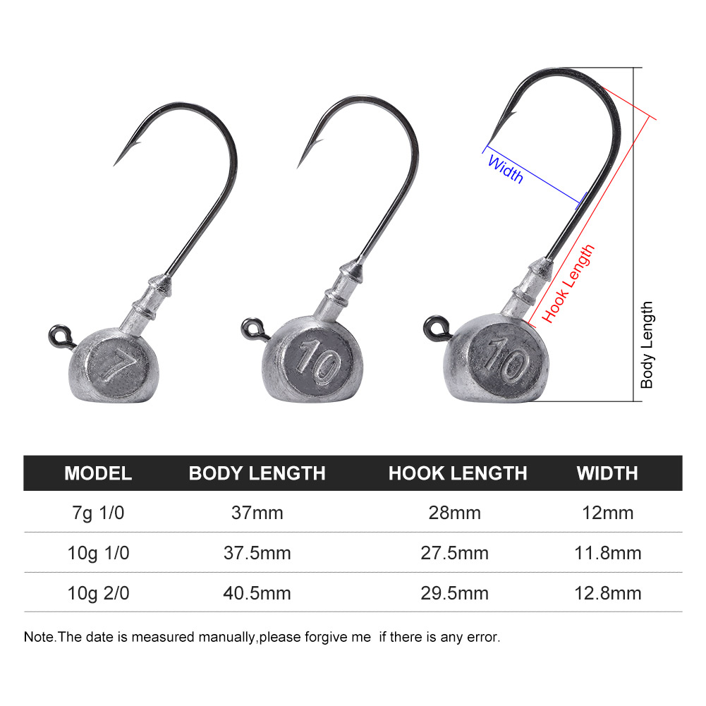 Noeby kepala Jig 7g 10g 1/0 2/ - Fishing Hook Offset ulasan dan harga