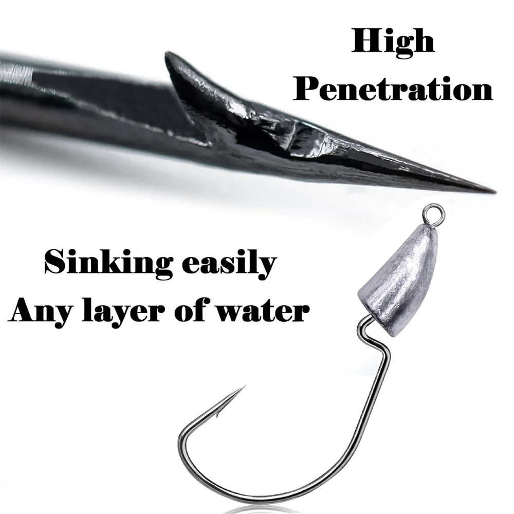 10 Buah Kait Cacing Kepala Jig - Fishing Hook Assortment ulasan dan harga