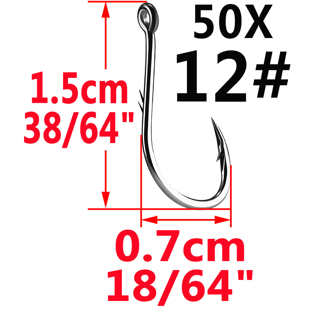 50 Buah Kait Pancing Bermata I - Fishing Hook Assortment ulasan dan harga