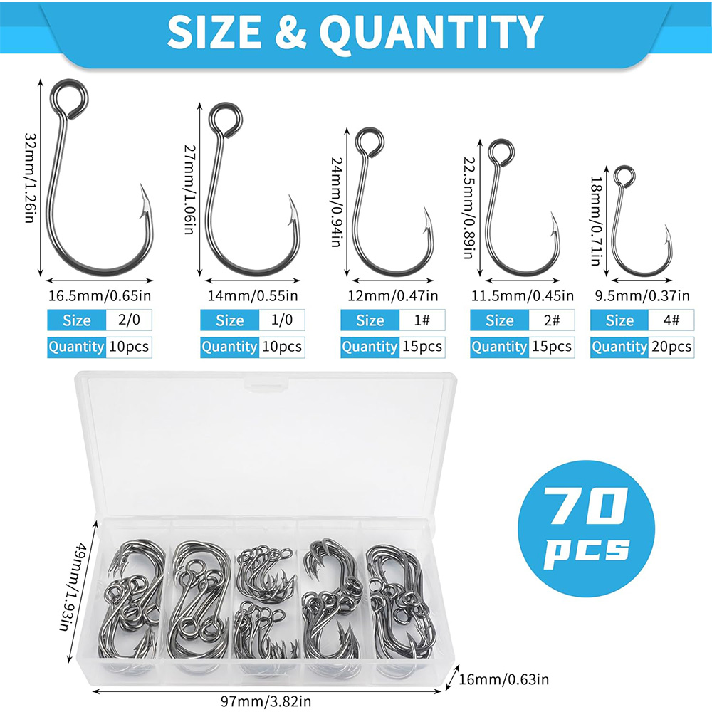 Kail Inline umpan pancing tung - Fishing Hook Assortment ulasan dan harga